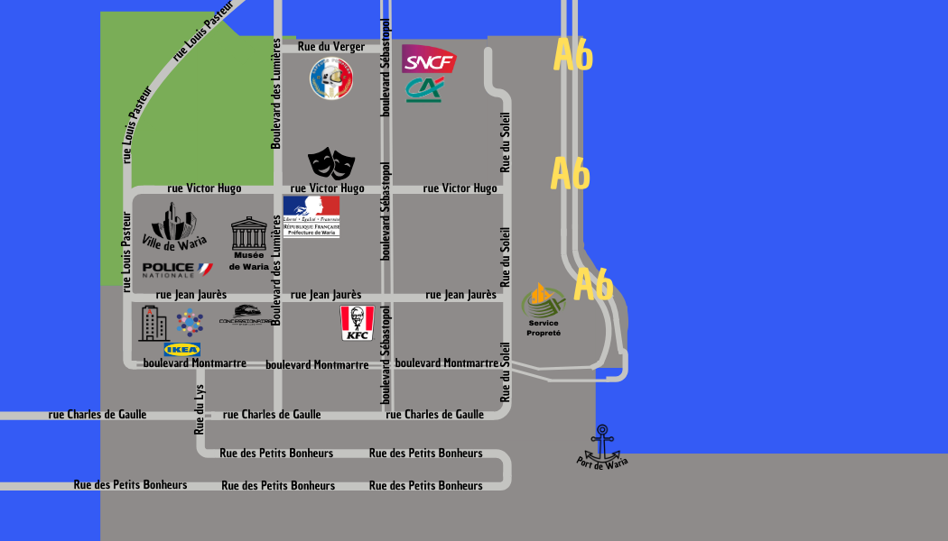 Carte du serveur Waria